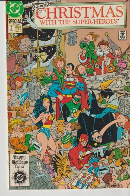 Dc Comics Christmas With The Superheroes #2 (1989) 1St Print F
