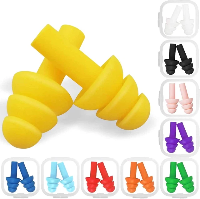 10 Pairs Swimming Earplugs Silicone Noise Cancelling Ear Plugs Reusable Waterpro