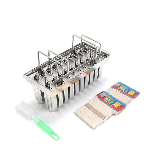 20*Stainless Steel Molds Ice Popsicle Frozen Ice-Cream Stick Holder Industrial