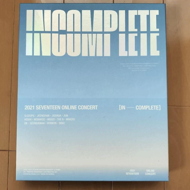 SEVENTEEN incomplete DVD 日本語字幕付 SEVENTEEN incomplete DVD ブルーレイ 新品 日本語字幕