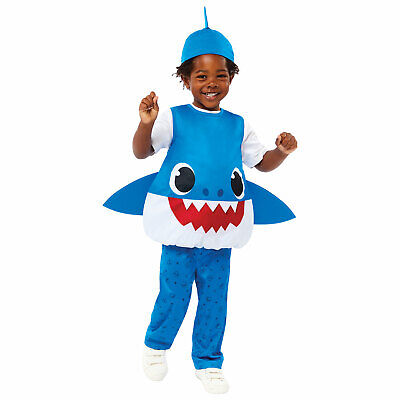 Bambino Baby Shark Blu Daddy Costume World Book Day Costume Ragazzi Ragazze Bambini
