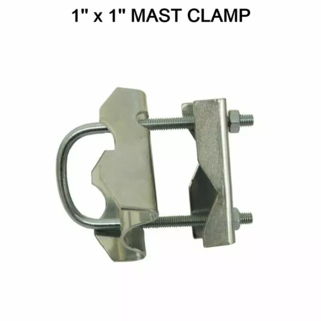 1” x 1” inch Pole Clamp U Bolt for Aerial Satellite horizontal mast T Junction