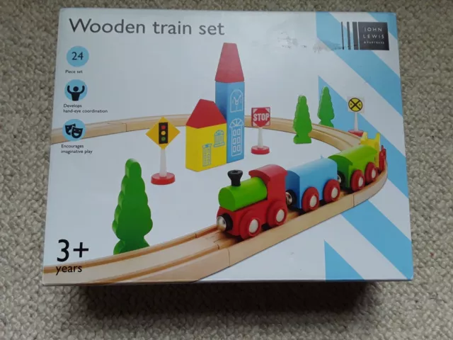 John Lewis Wooden 24 Piece Train Set