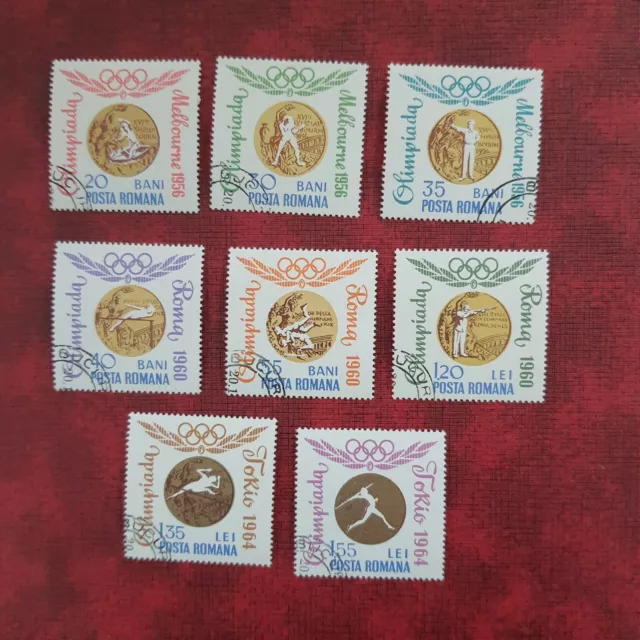 Briefmarken Rumänien 1964, Mi. 2345-2352, Olympia, gestempelt, komplett