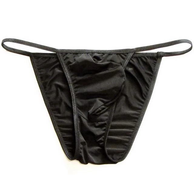 Men's String Bikini Swimsuit - Contoured Pouch, Silky Soft Fabric (Sizes S/M/L) 3 thumbnail image