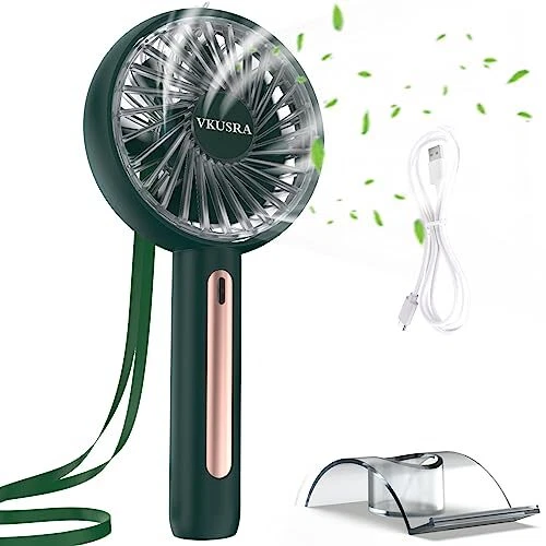 Ventilateur à Main VKUSRA Portable Ventilateur de Bureau Poche avec Base Amov...