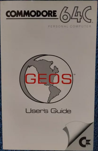 Vintage Commodore 64C GEOS User's Guide 1986 Mint Condition