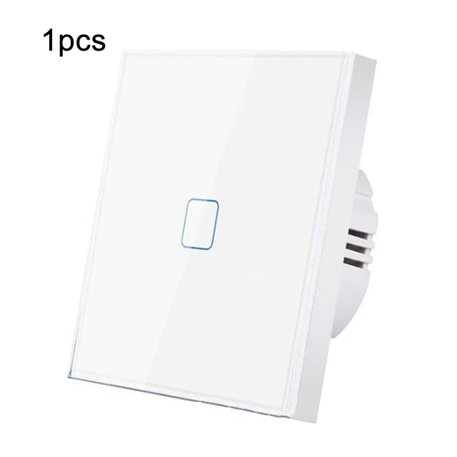 Wall Touch Switch 220V EU Crystal Glass Panel 1/2Gang 1 Way Light Sensor Switche