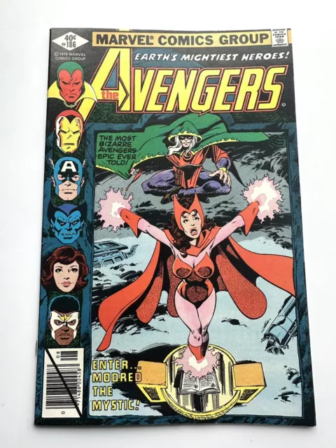Avengers #186 Marvel 1979 KEY 1st App Magda,Chthon App + Origin of Scarlet Witch