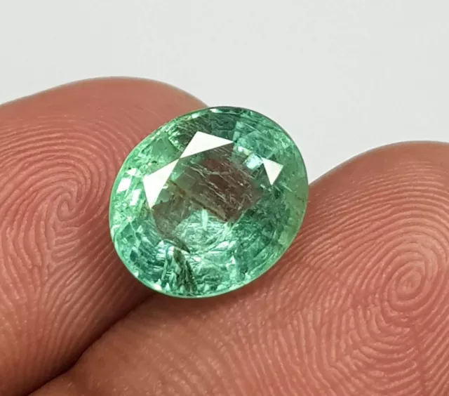 4.28 Ct Natural Emerald Zambian Oval Cut top Quality Rich Green Certified Gems