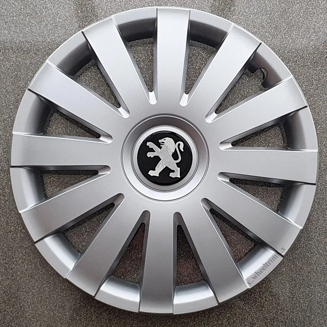 Silver 15" wheel trims to fit Peugeot 208