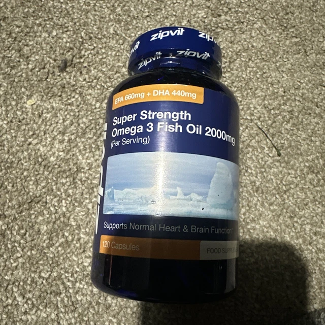 OMEGA 3 FISH Oil 2000mg, EPA 660mg DHA 440mg per Daily Serving, 120