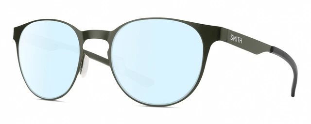 Smith Optic Eastbank Metall Unisex Rund Blau Licht Brille Matt Moos Grün 52mm