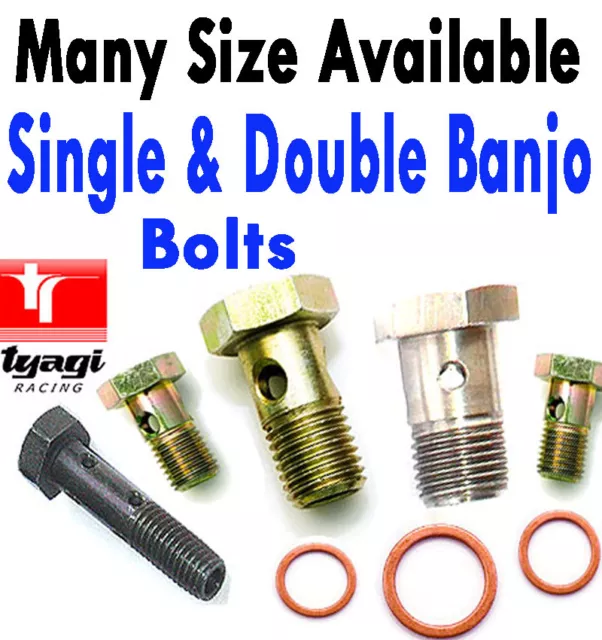 Metric BSP Banjo Bolt Brake Line Fitting Fuel Hose Hydraulic Bolts Double Banjo