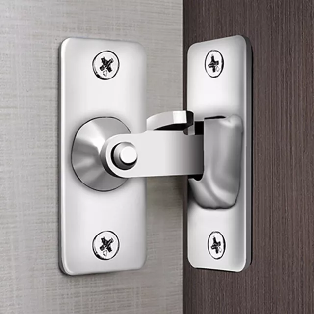90 Degree Stainless Steel Door Latch Right Angle Sliding Bending Door Lock ~'