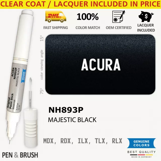 NH893P Touch Up Paint for Acura Black MDX RDX ILX TLX RLX MAJESTIC BLACK Pen Sti