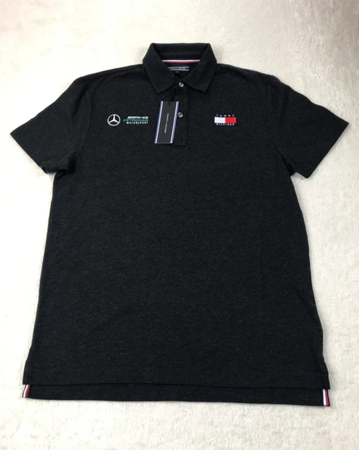 Polo Shirt uomo Tommy Hilfiger taglia media grigio AMG Petronas design motorsport