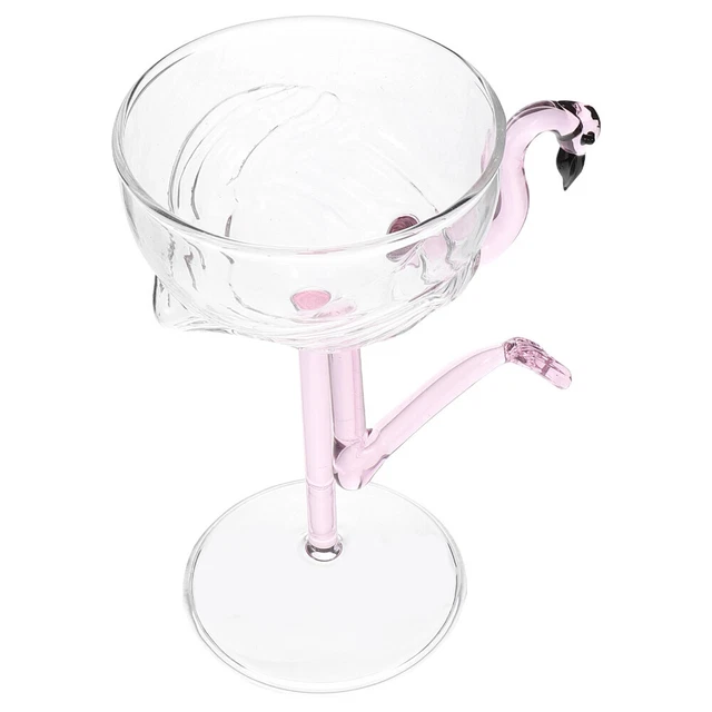 Creative Pink Flamingo Cocktail Martini Kelch Glas Cool Geschirr Einzigartiges Bar Wein Set (2, 330 Ml Weinglas