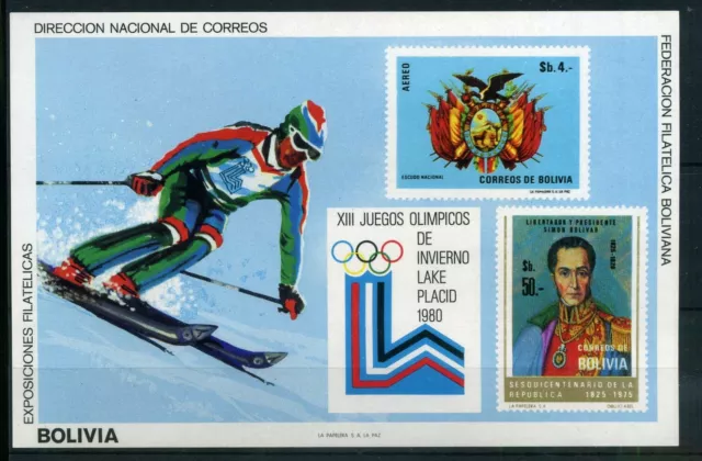 Bolivien Block 91 postfrisch Olympiade 1980 #JG573