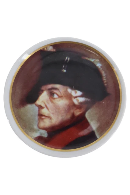 Piatto da collezione PORCELLANA BAVARIA Ø 9 cm Theo Rühn Der Alte Fritz