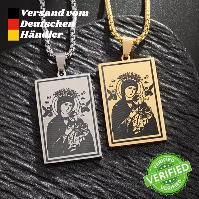 Jungfrau Maria Anhänger Heilige Maria Halskette Katholischer Schmuck Talisman