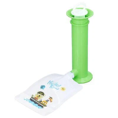 Juego de 7 bolsas de color puro reutilizables para fabricante de alimentos para bebés - verde