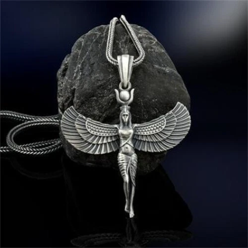 1Strand 50x45x3mm Tibetan Silver Angel Pendant Necklace About 17.5" EH929