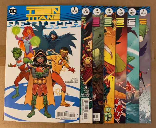 Teen Titans #1 - 7 DC Rebirth Comics by Benjamin Percy, Jonboy Meyers 2016