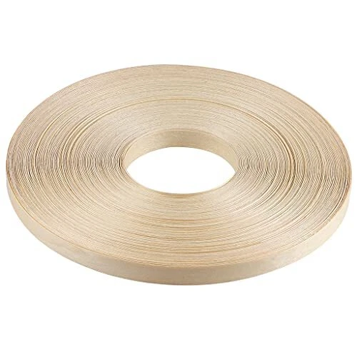 MOLIGOU Maple Wood Veneer Roll 3/4”×250’ Plywood Edge Banding Strips Flexible...