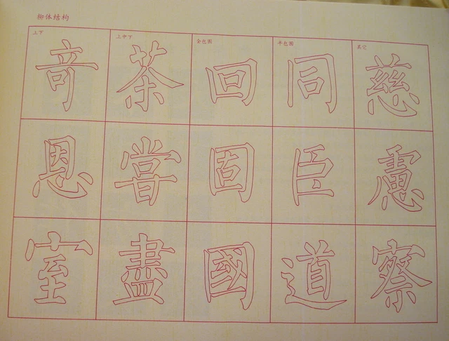 Modèle Calligraphie Chinoise-Liu ti