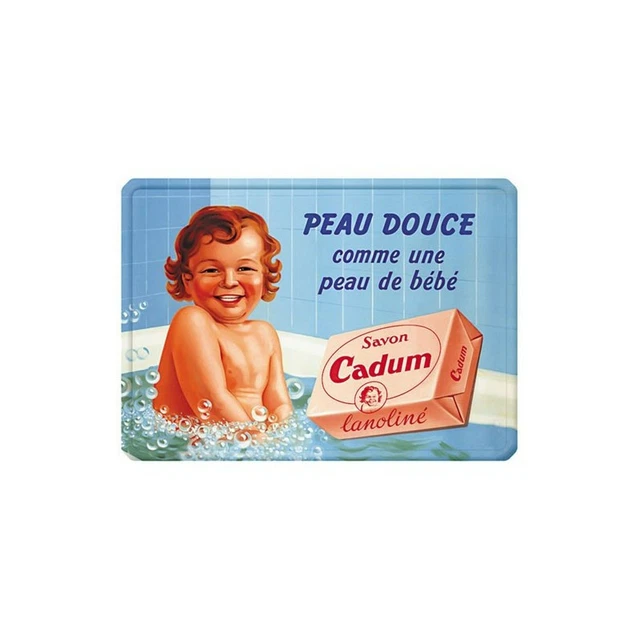 Plaque émaillée SAVON CADUM | Au temps qui passe