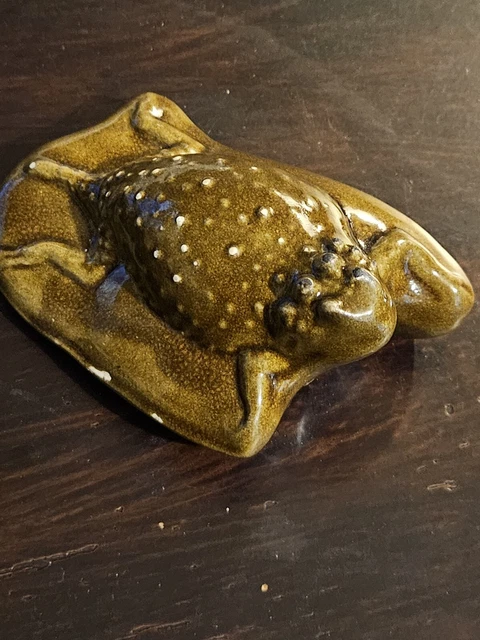 Vtg OLD RIP Horned Toad Figurine Eastland TX Souvenir House of Webster Ceramics