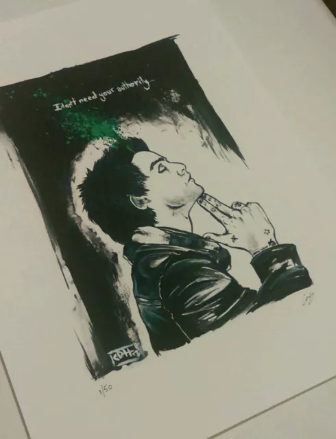 Billie Joe Armstrong portrait - Green Day - A4 Fine Art Print - Limited Edition