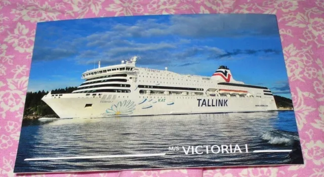 Tallink Shipping Company M/S Victoria 1 Estonian Ship Postcard
