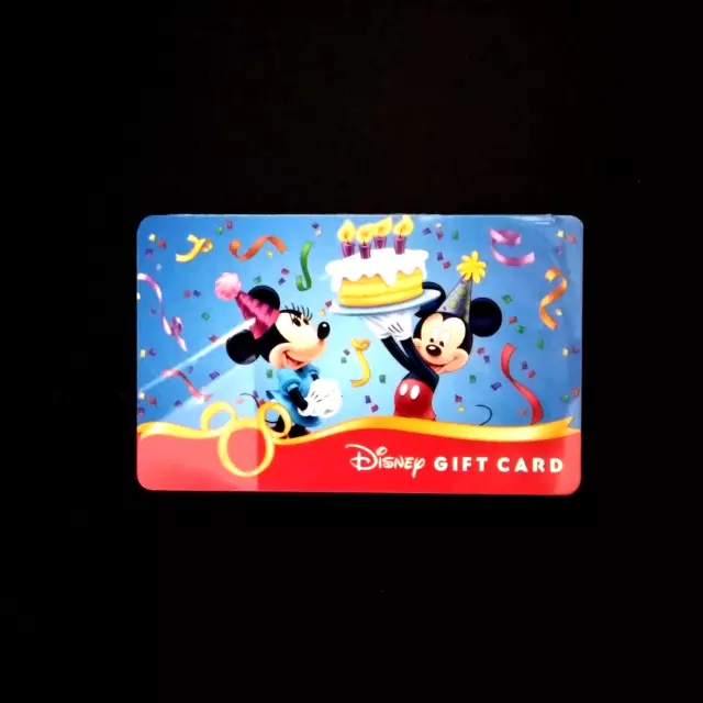 Disney Mickey & Minnie Birthday NEW 2012 COLLECTIBLE GIFT CARD $0 #6077