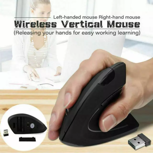 Mouse da gioco wireless Mouse verticale ergonomico ottico ricaricabile per PC L