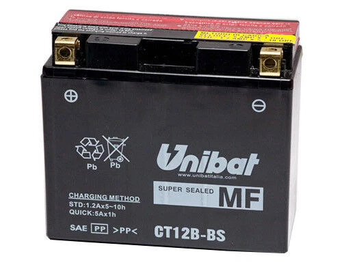 Batteria Unibat CB12AL-A2 - Compatibile Con Yuasa YB12AL-A2 Per Moto BMW F650, Scarabeo, Rotax