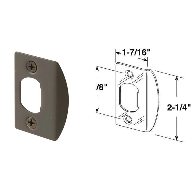 Defender Security Bronze 1-3/4 In. Strike Plate E 2516 DEFENDER SECURITY E 2516
