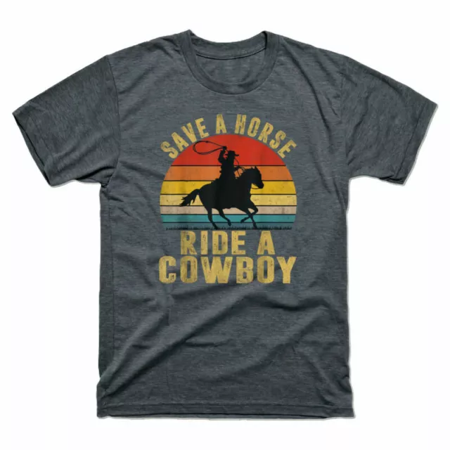 T-Shirt Save Ride Sleeve Top Cotton Men's Tee A Vintage Horse Cowboy Retro Short