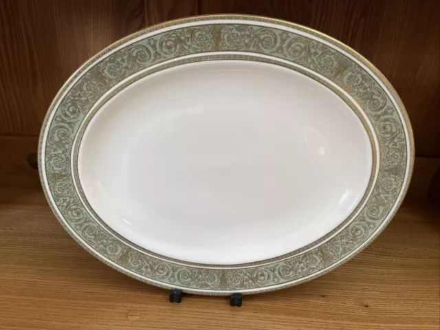 * Royal Doulton Green English Renaissance Oval Serving Platter H 4972 (Gb)