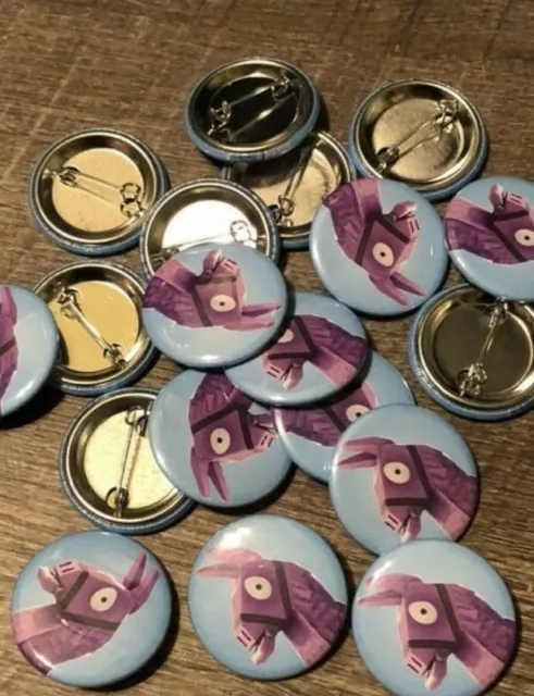 lot of 25 Fortnite Loot Llama 1.25 Inch Buttons Party Pack Birthday Goody Bag