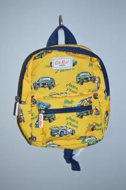 Cath Kidston Yellow Rally Cars Mini Backpack Pre-school / Nursery New