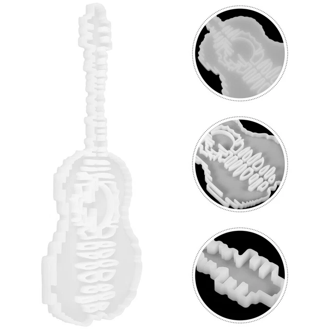 Moule en forme de guitare bricolage époxy moule décoratif en forme de guitare
