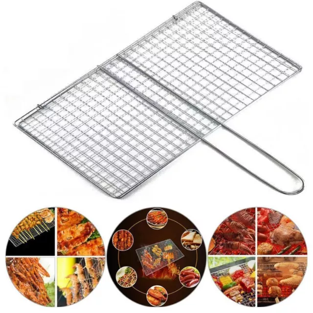 Iron Barbecue Net Barbecue Vegetable Clip New Grilled Fish Net  Camping