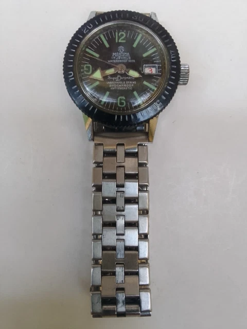 Montre De Poche Mortima Vintage émaillée - Pendentif Mécanique Ancien, état Correct Avec Usures