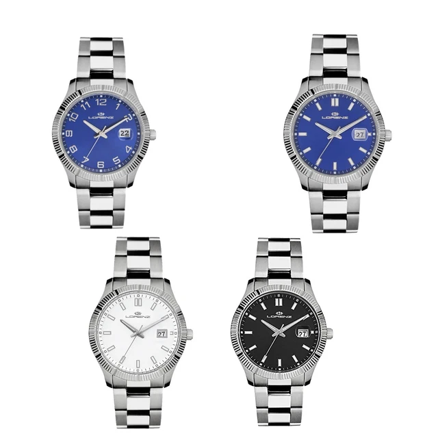 Lorenz Collezione Ginevra Orologio da uomo sportivo in acciaio con datario