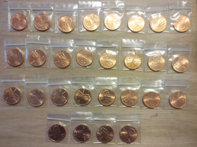 LINCOLN SHIELD CENT SET ALL 28 COINS 2010 P & D through 2023 P & D UNCIRCULATED