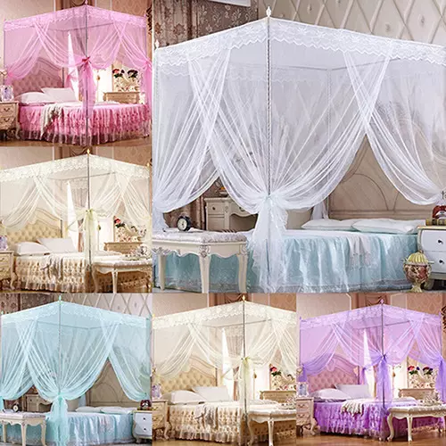 Romantic Princess Lace Canopy Mosquito Net No Frame For Twin Full Queen King Bed 2