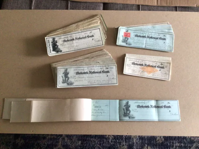 Antique 500+ Cancelled Checks Edward Ellis Schenectady Locomotive Works 1890