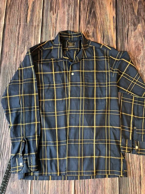 Vintage Sears Perma Prest Short Sleeve Button Up Shirt Men's Medium Blue